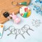 50Pcs Keychains with Chain and 50 Pcs Jump Rings, Keychain Rings Kit Findings Bulk for Keychain Making Supplie DIY Crafts